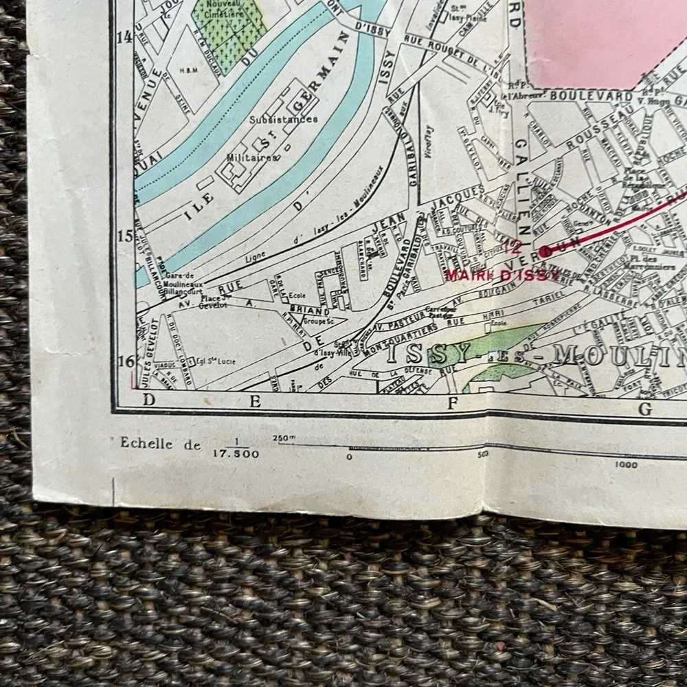Beautiful map of Paris NewBo Paris monumental vintage - Picture 5 of 15